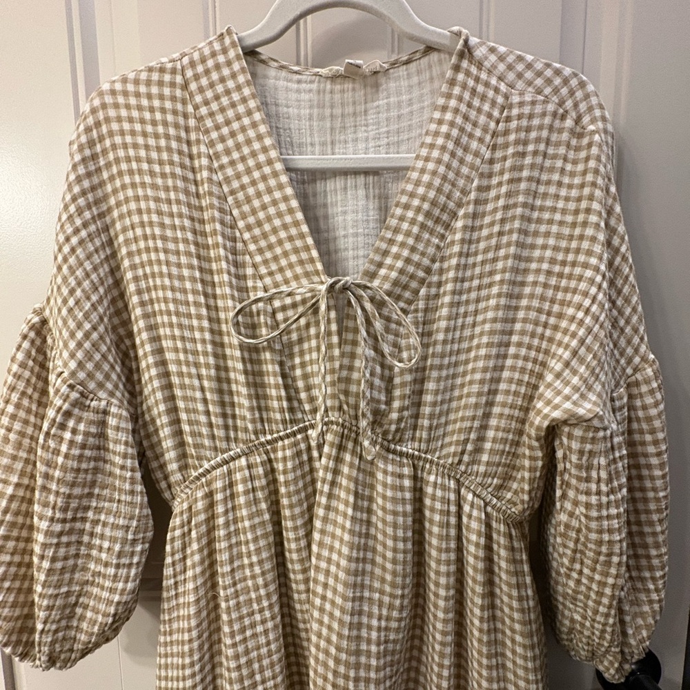 Worth Collective Hunter Gingham Dress Medium